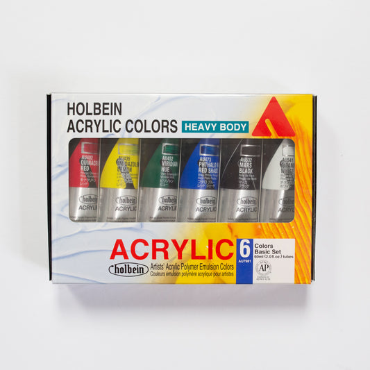 Holbein Acrylic Heavy body Basic 6 Color Set 60ml