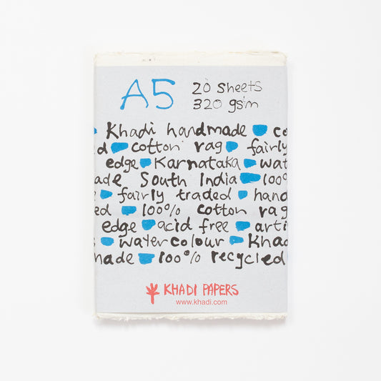 Khadi White rag paper 320gr 20 sheets 15x21cm