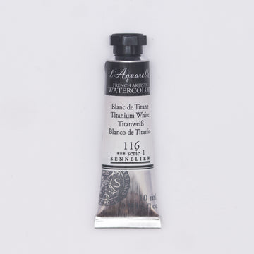 Sennelier l'Aquarelle 116 Titanium White 10ml S1