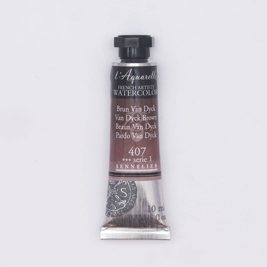 Sennelier l'Aquarelle 407 Van Dyck Brown 10ml S1