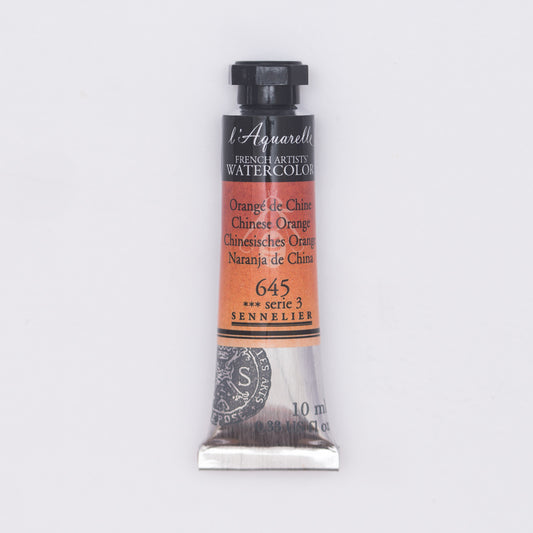Sennelier l'Aquarelle 645 Chinese Orange 10ml S3
