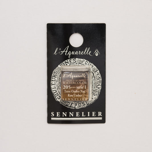Sennelier l'Aquarelle 205 Raw Umber half pan S1