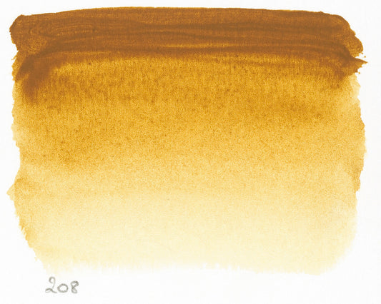 Sennelier l'Aquarelle 208 Raw Sienna half pan S1