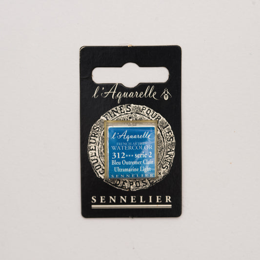 Sennelier l'Aquarelle 312 Ultramarine Light half pan S2