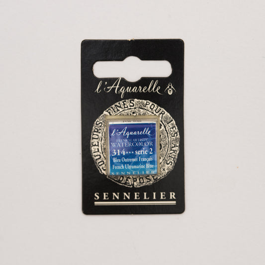 Sennelier l'Aquarelle 314 French Ultramarine Blue half pan S2