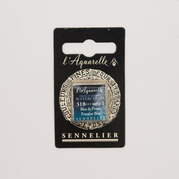 Sennelier l'Aquarelle 318 Prussian Blue half pan S1