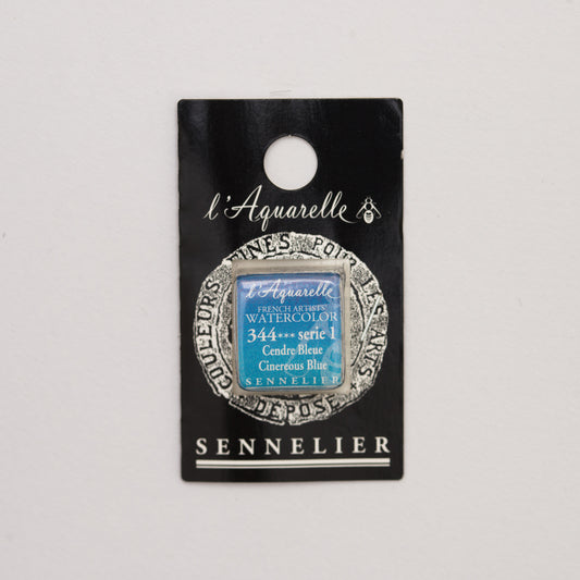 Sennelier l'Aquarelle 344 Cinereous Blue half pan S1