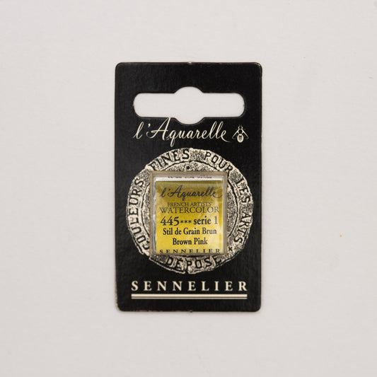 Sennelier l'Aquarelle 445 Brown Pink half pan S1