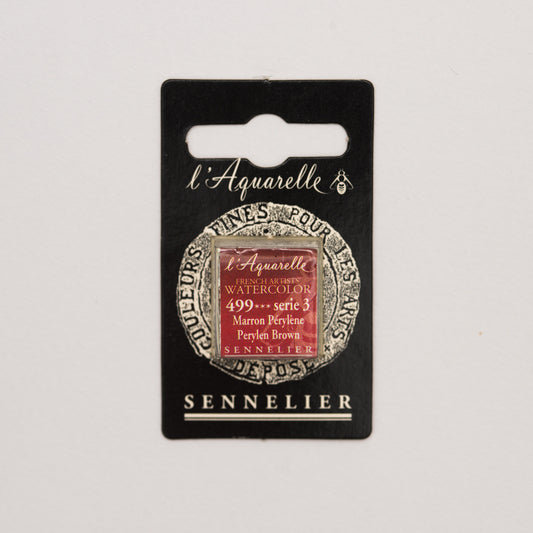 Sennelier l'Aquarelle 499 Perylene Brown half pan S3