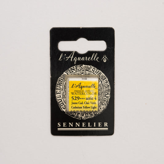 Sennelier l'Aquarelle 529 Cadmium Yellow Light half pan S4