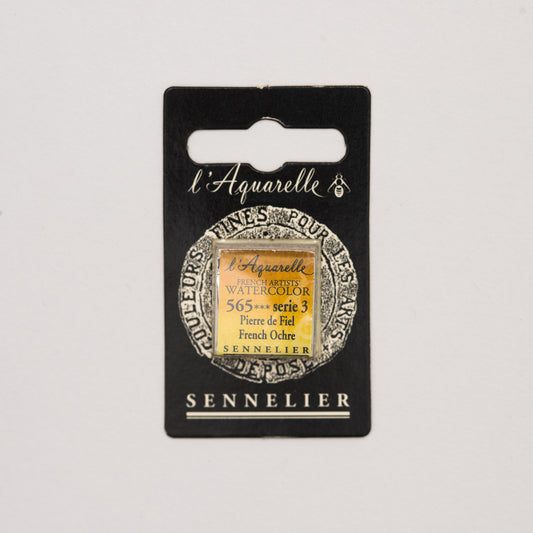 Sennelier l'Aquarelle 565 French Ochre half pan S3