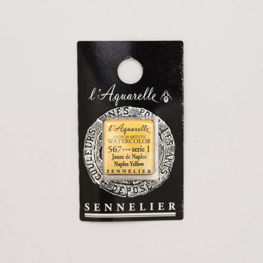 Sennelier l'Aquarelle 566 Naples Yellow half pan S1