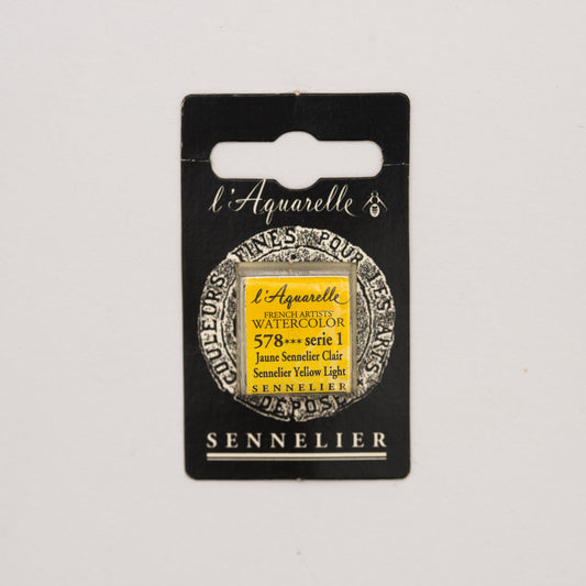 Sennelier l'Aquarelle 578 Sennelier Yellow Light half pan S1
