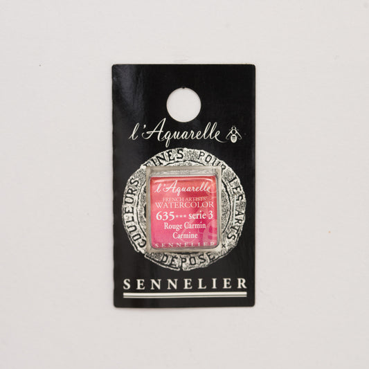 Sennelier l'Aquarelle 635 Carmine half pan S3