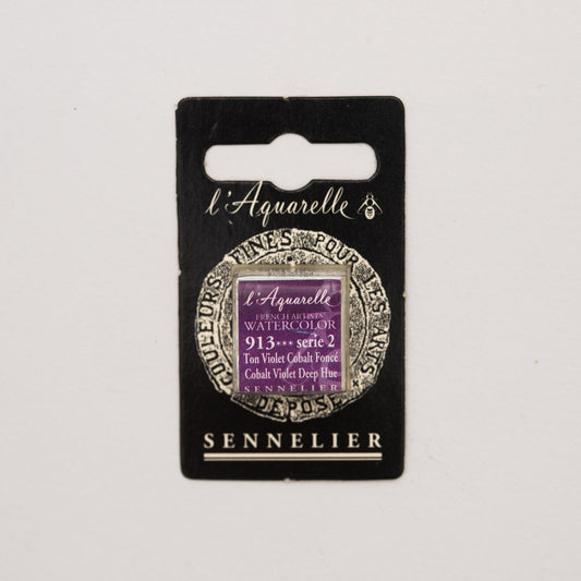 Sennelier l'Aquarelle 913 Cobalt Violet Deep Hue half pan S2