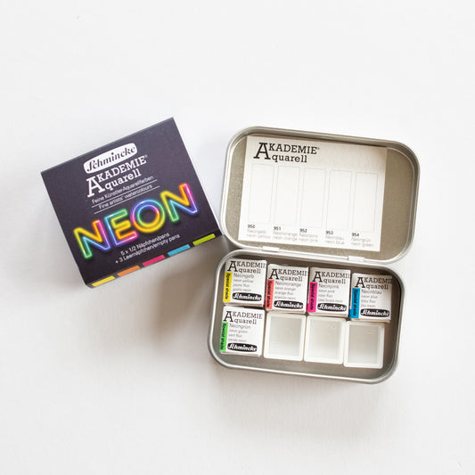 Schmincke Academie Aquarell Neon 5x 1/2 pans