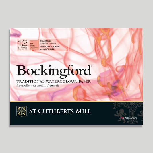 St. Cuthberts Bockingford Hot pressed Wit 300g 29,7x42cm (A3) 12 vel