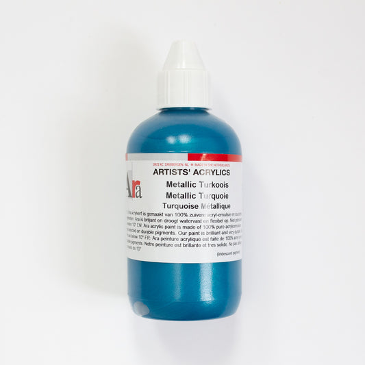Ara Acrylic 250ml 600 Metallic Turquoise C