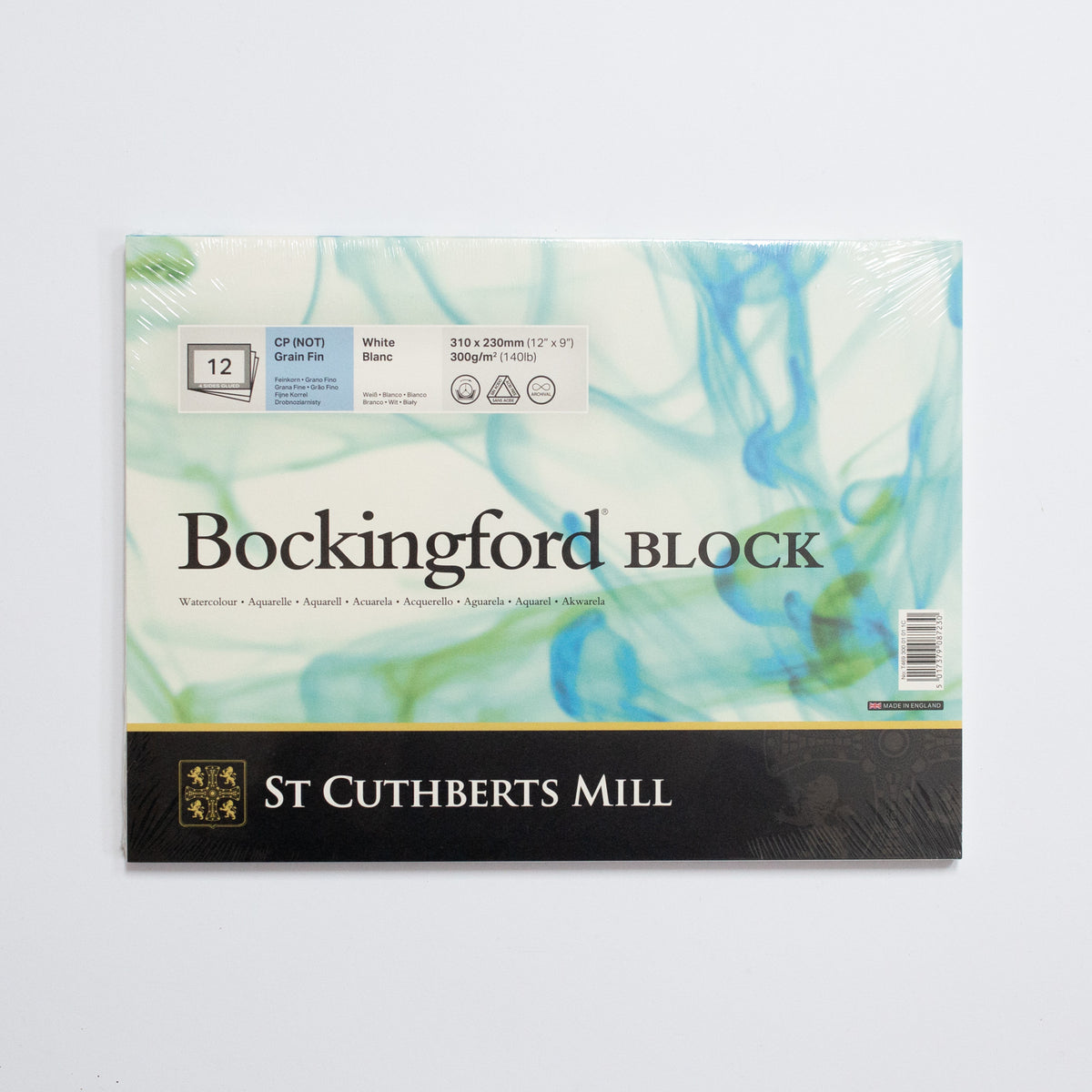 St. Cuthberts Bockingford Cold pressed Wit 300g 31x23cm 12 vel 4 zijdig verlijmd