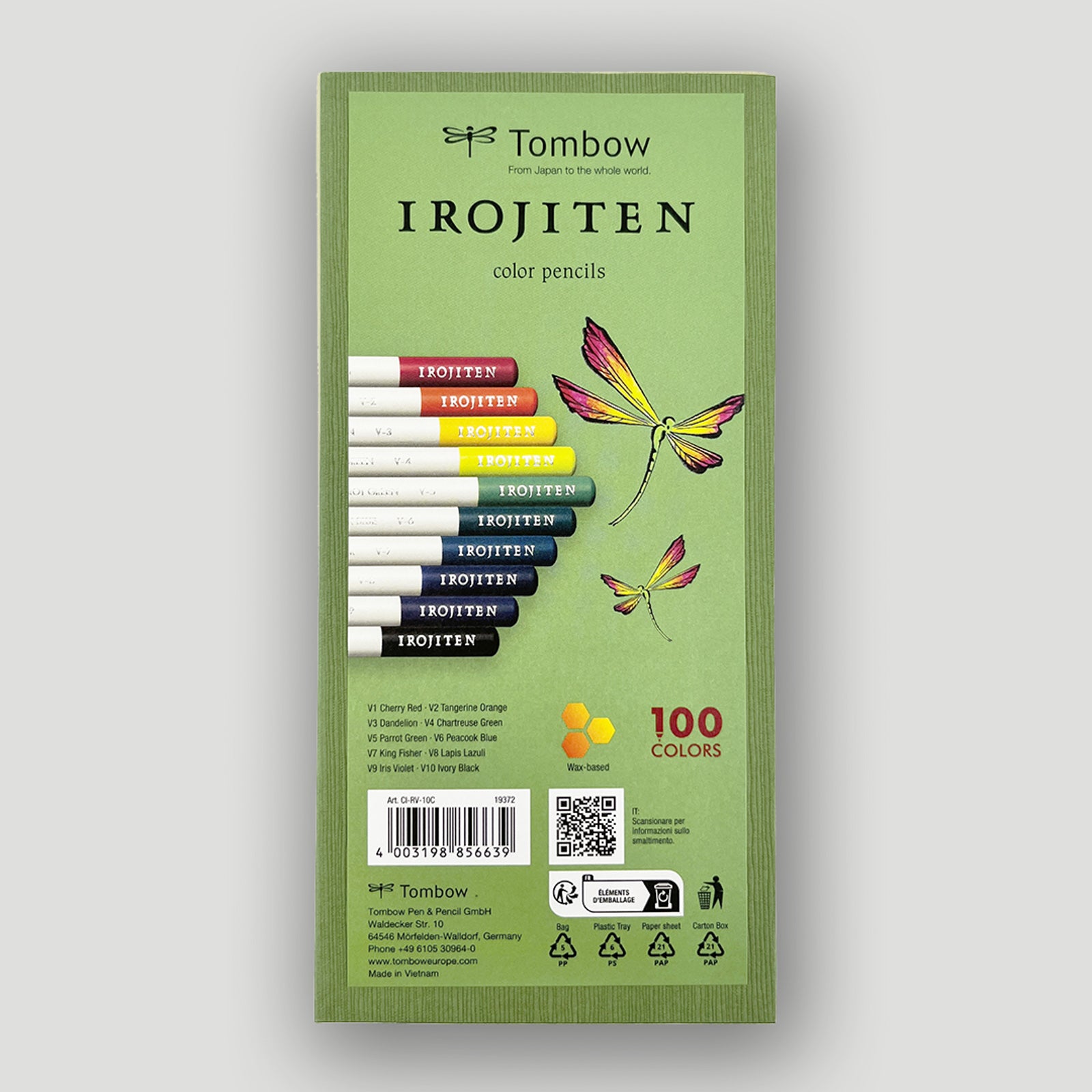 Tombow Irojiten set volume 2: Vivid tone l10 colors
