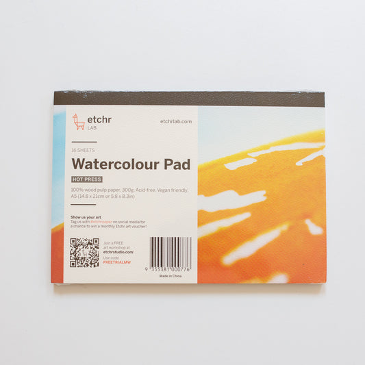 Etchr A5 Paper Block Wood Pulp (Hot Press)
