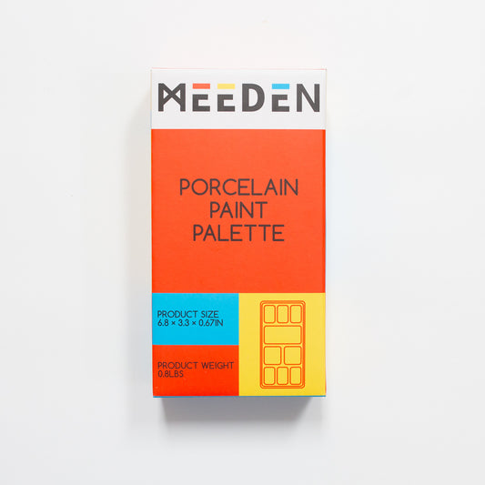 Rechthoekig porselein mengpalet 9 vakken
