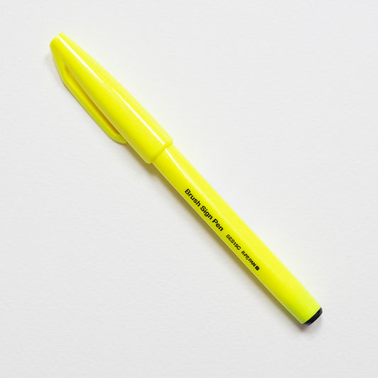 Pentel Touch Brush Sign Fluorescent Yellow