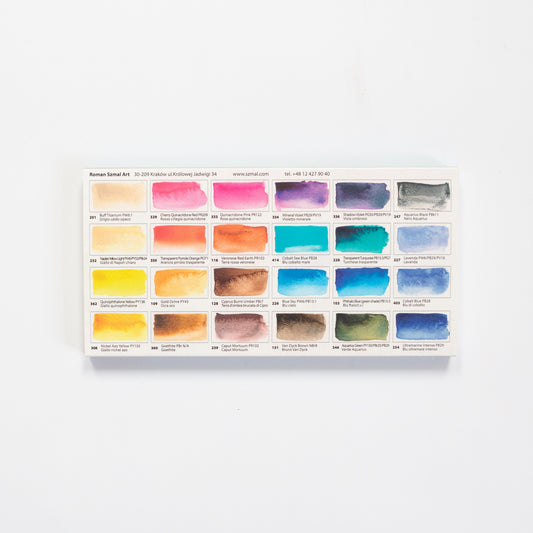 Roman Szmal Aquarius Watercolour set 24 pans Pasqualino Fracasso