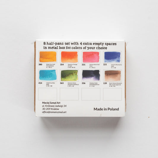 Roman Szmal Mini Urban Sketchers Set Apricot Metal Box (8 Half-Pans)