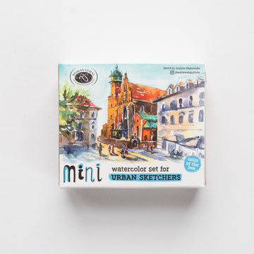 Roman Szmal Mini Urban Sketchers Set Blue Metal Box (8 Half-Pans)