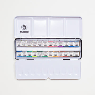 Schmincke Horadam metal set, 24 x 1/2 pans