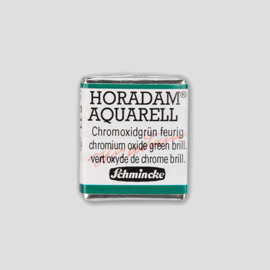 Schmincke Horadam Aquarelverf 511 Chromium Oxide Green Brilliant half pan 2