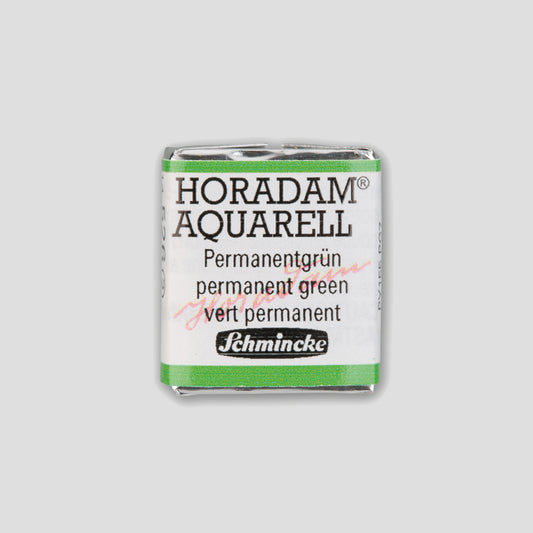 Schmincke Horadam Aquarelverf 526 Permanent Green half pan 2