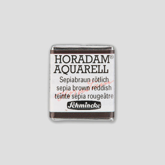 Schmincke Horadam Aquarelverf 662 Sepia Brown Reddish half pan 1