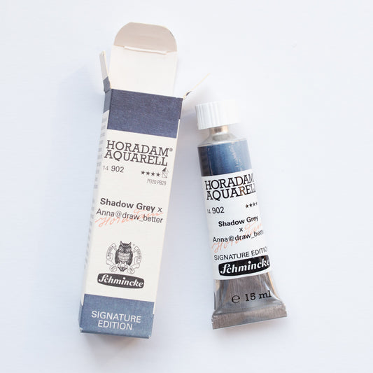 Schmincke Horadam Aquarelverf 902 Shadow Grey x Anna @draw_better 15ml Signature Edition
