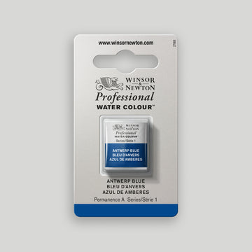 Winsor & Newton Professional Water Color half pan Antwerp Blue 1