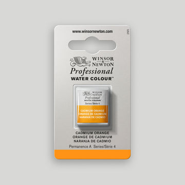 Winsor & Newton Professional Water Color half pan Cadmium Orange 4