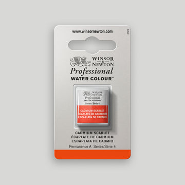 Winsor & Newton Professional Water Color half pan Cadmium Scarlet 4