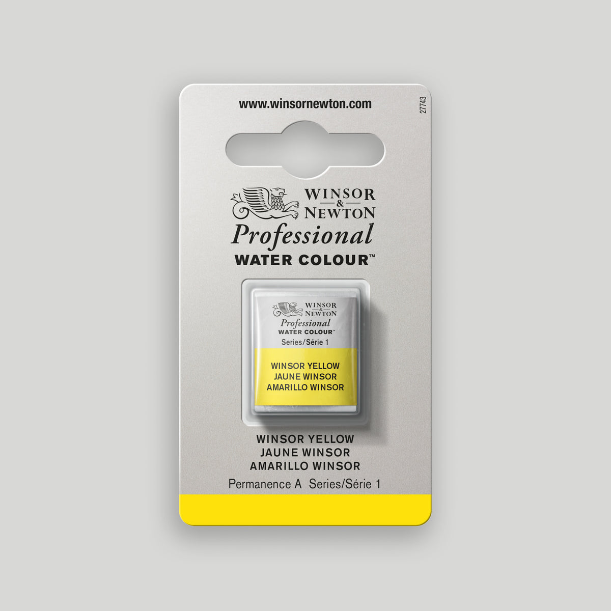 Winsor & Newton Professional Water Colour half pan Winsor Yellow 1
