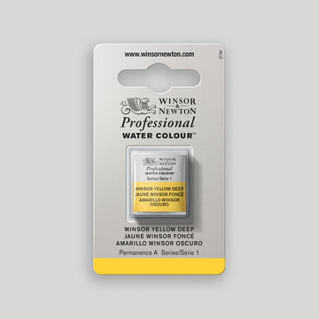 Winsor & Newton Professional Water Color half pan Winsor Yellow Deep 1