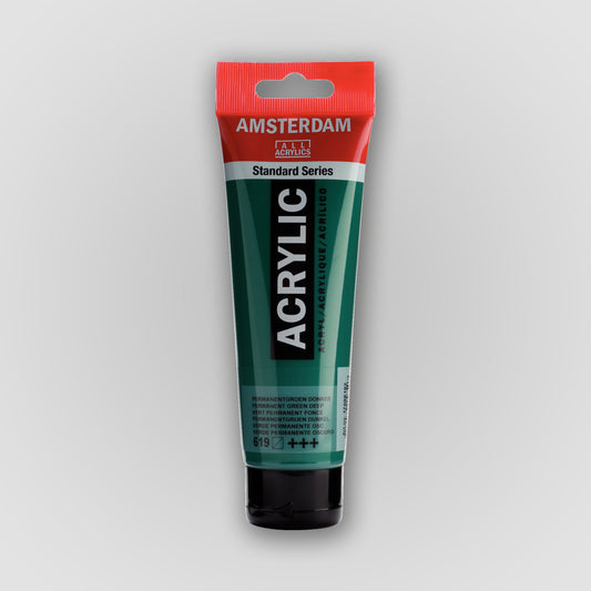 Amsterdam Acrylic paint 120 ml 619 Permanent green Dark