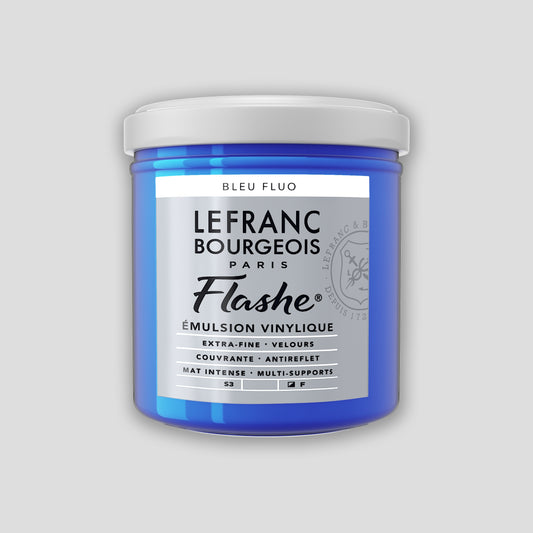 Lefranc Bourgeois Flashe Acrylfarbe, 125 ml, fluoreszierendes Blau