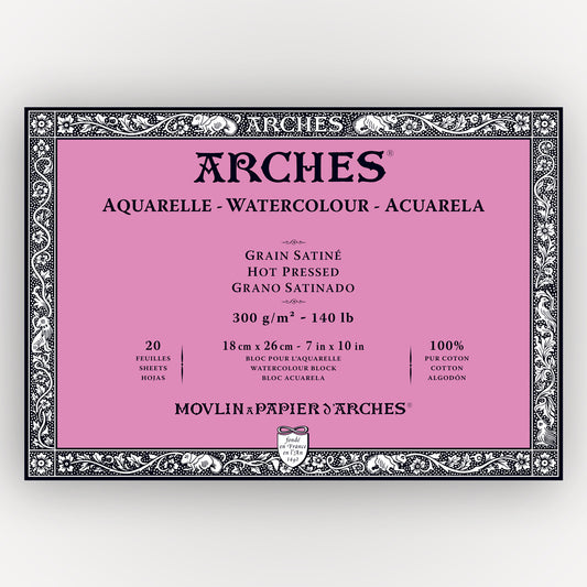 Arches Heißgepresst 300g 18x26cm 20 Blatt