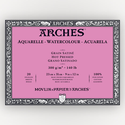 Arches Heißgepresst 300g 23x31cm 20 Blatt