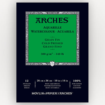 Arches Cold Pressed 26x36cm 300gms 12 sheets