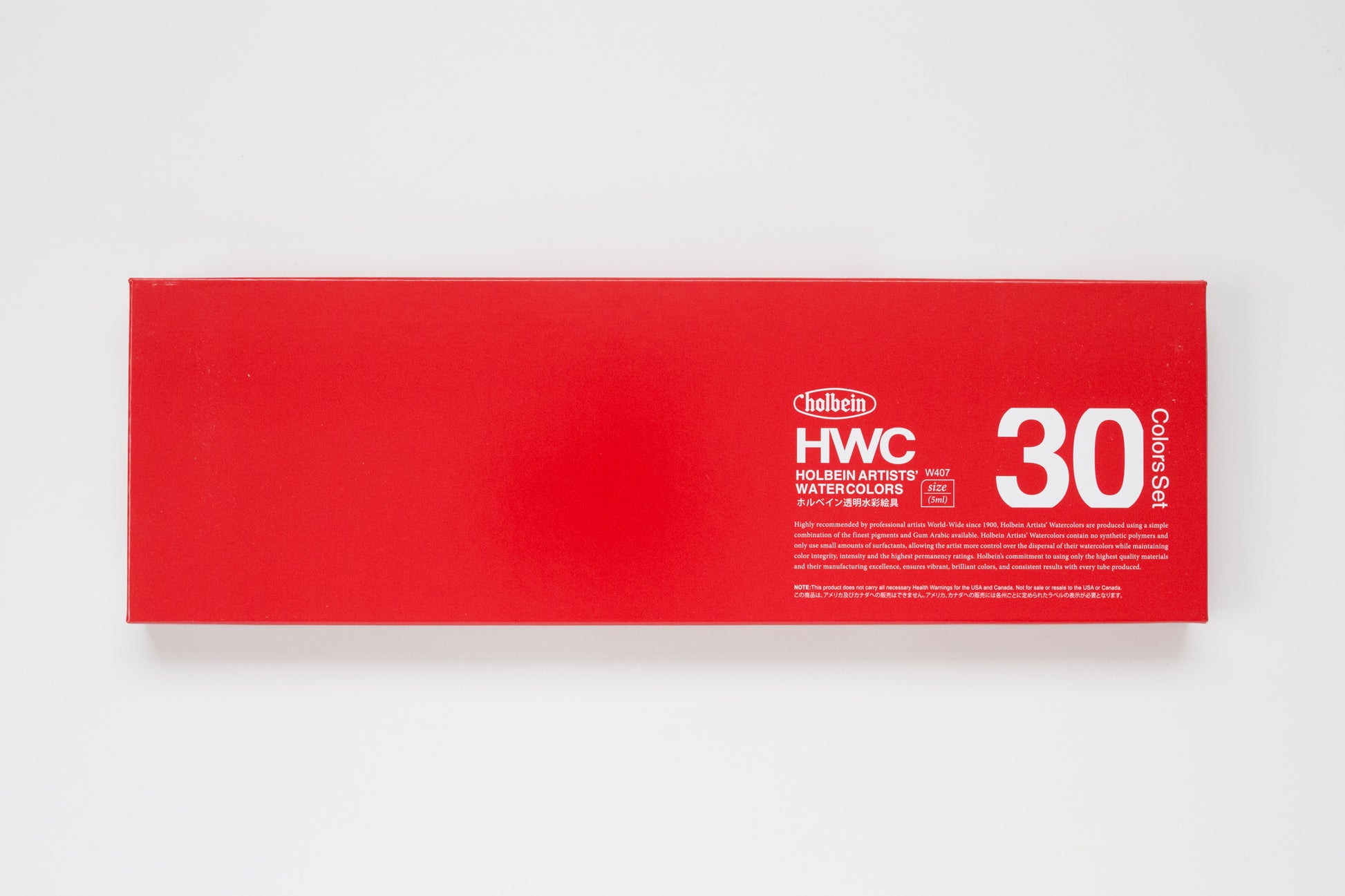 W407 'Set of 30 Colors in 5ml Tube' Holbein Water Color