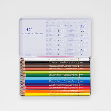 Holbein-Buntstifte-Set mit 12 Grundtönen