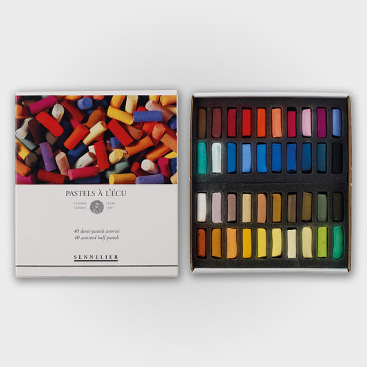Sennelier weiche Pastellkreide „A l'écu“, Set mit 40 halben Pastellkreiden