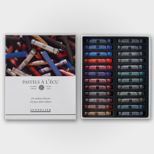 Sennelier weiche Pastellkreide 'A l'écu' Set 24 Dunkel