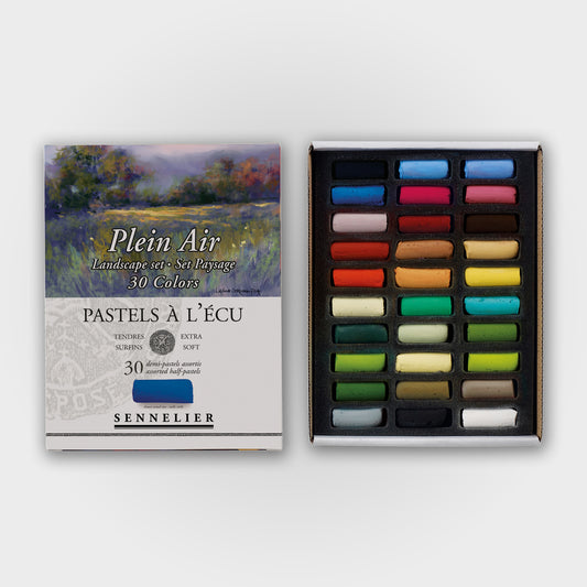 Sennelier weiche Pastellkreide „A l'écu“, Set mit 30 halben Pastellkreiden, Landschaft